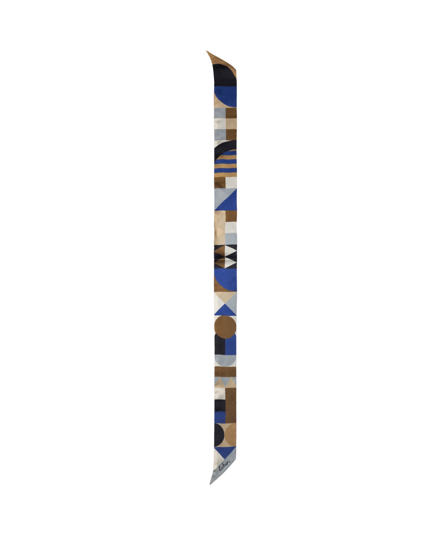 Modernist Geo Silk Ribbon Scarf