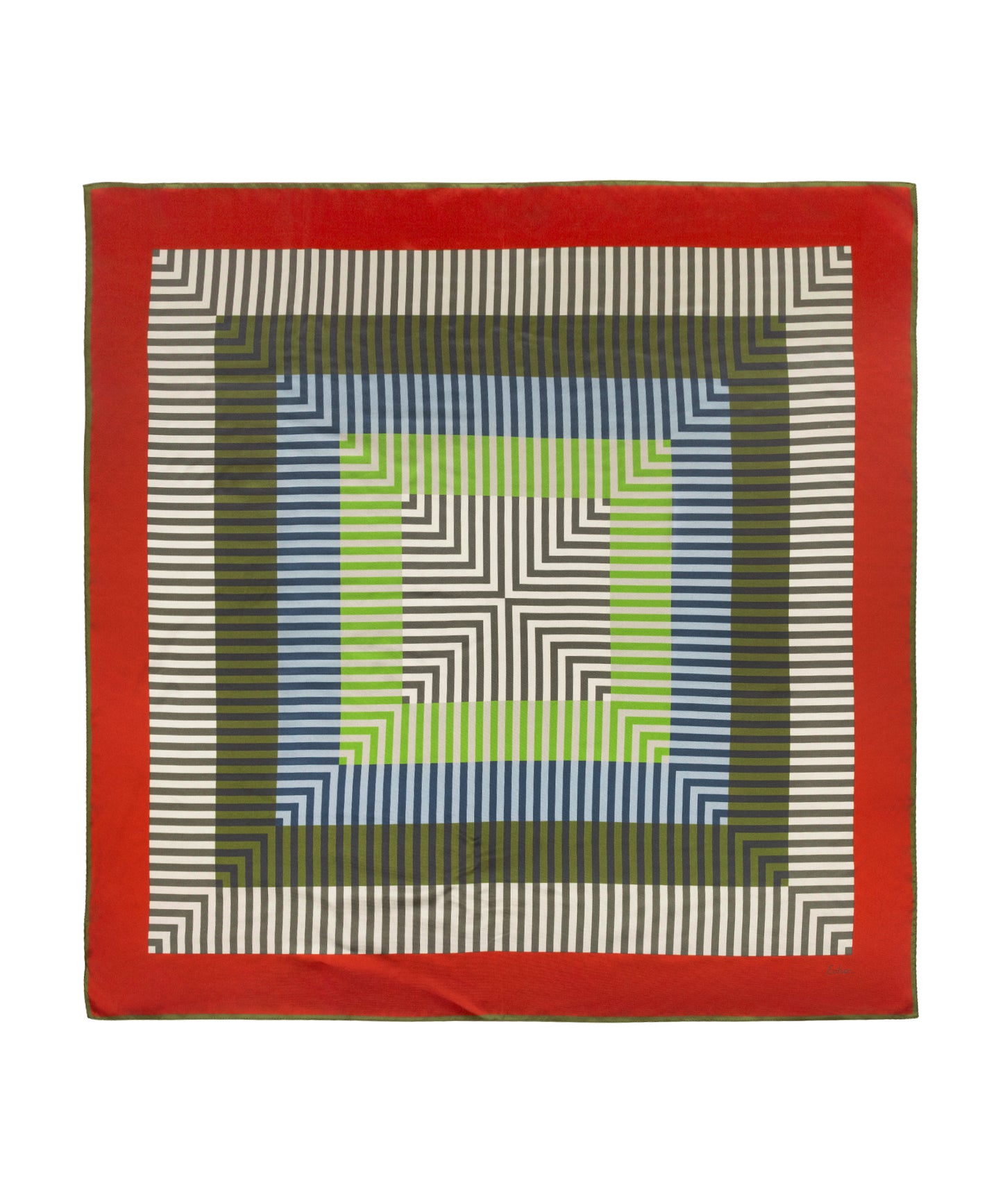 Concentric Striped Silk Square