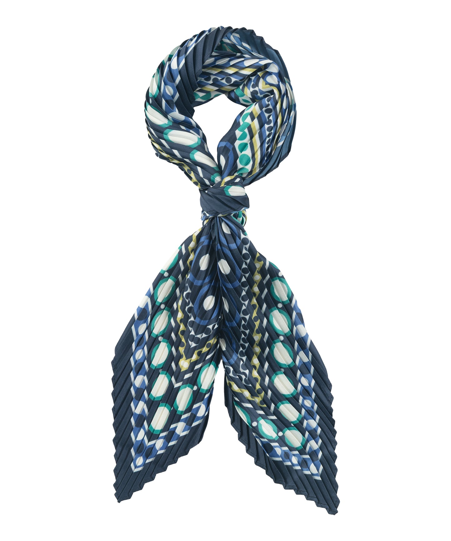 Dots on Dots Pleated Diamond Scarf