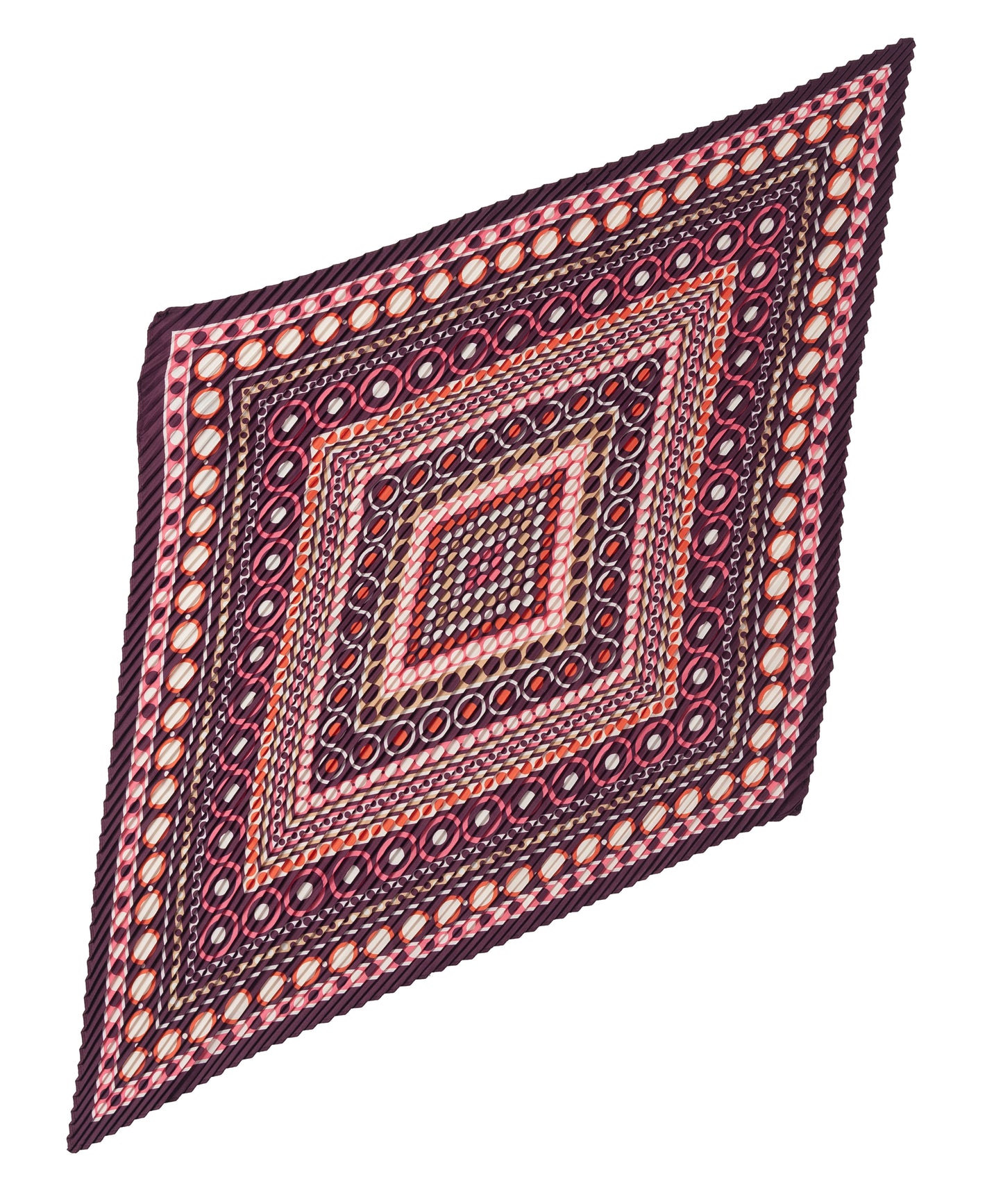 Dots on Dots Pleated Diamond Scarf