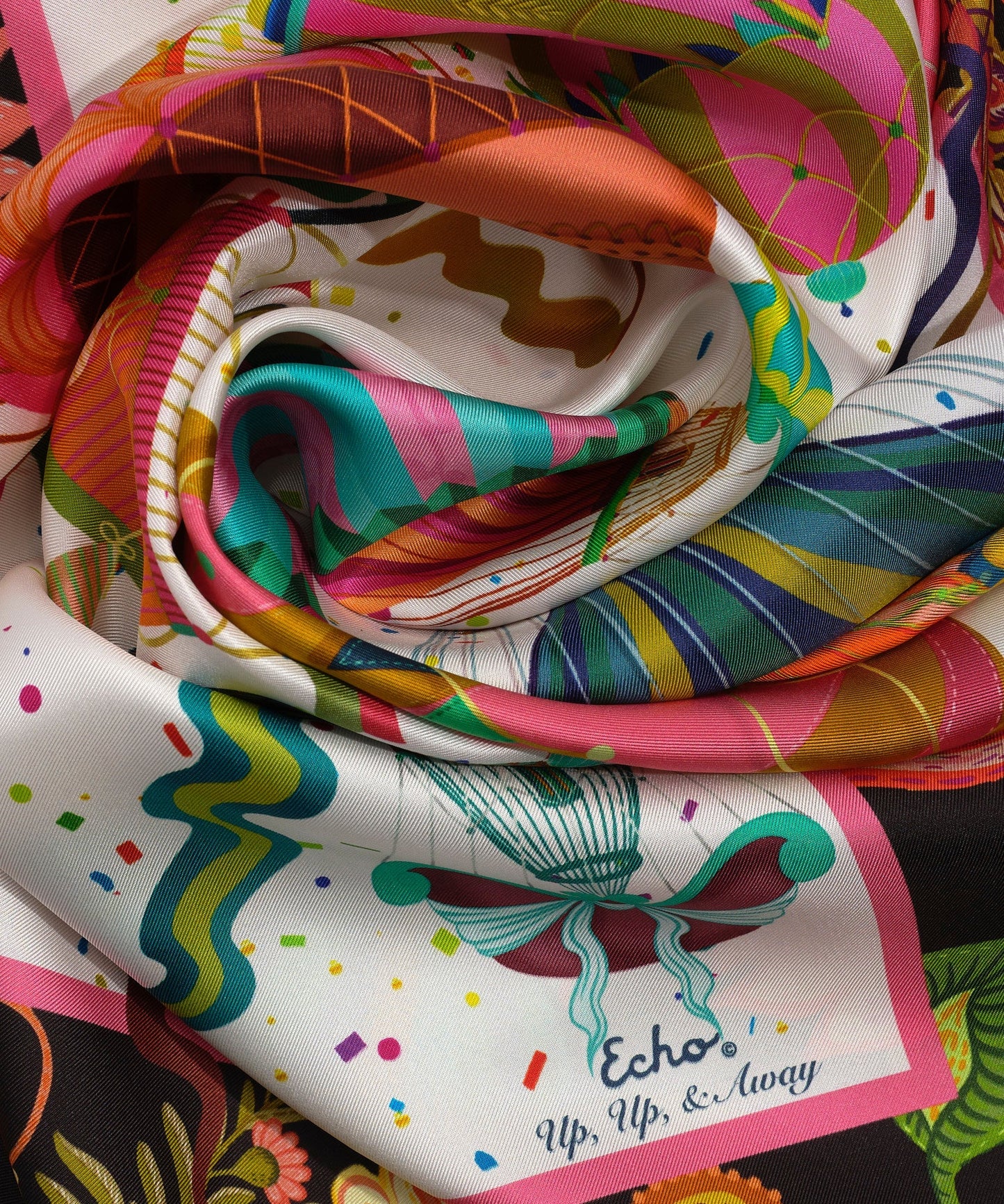 Up Up And Away Silk ScarfPosh Boutique