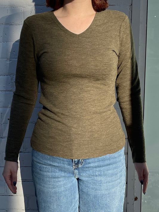 V - Neck Long Sleeve TopTopsPosh Boutique