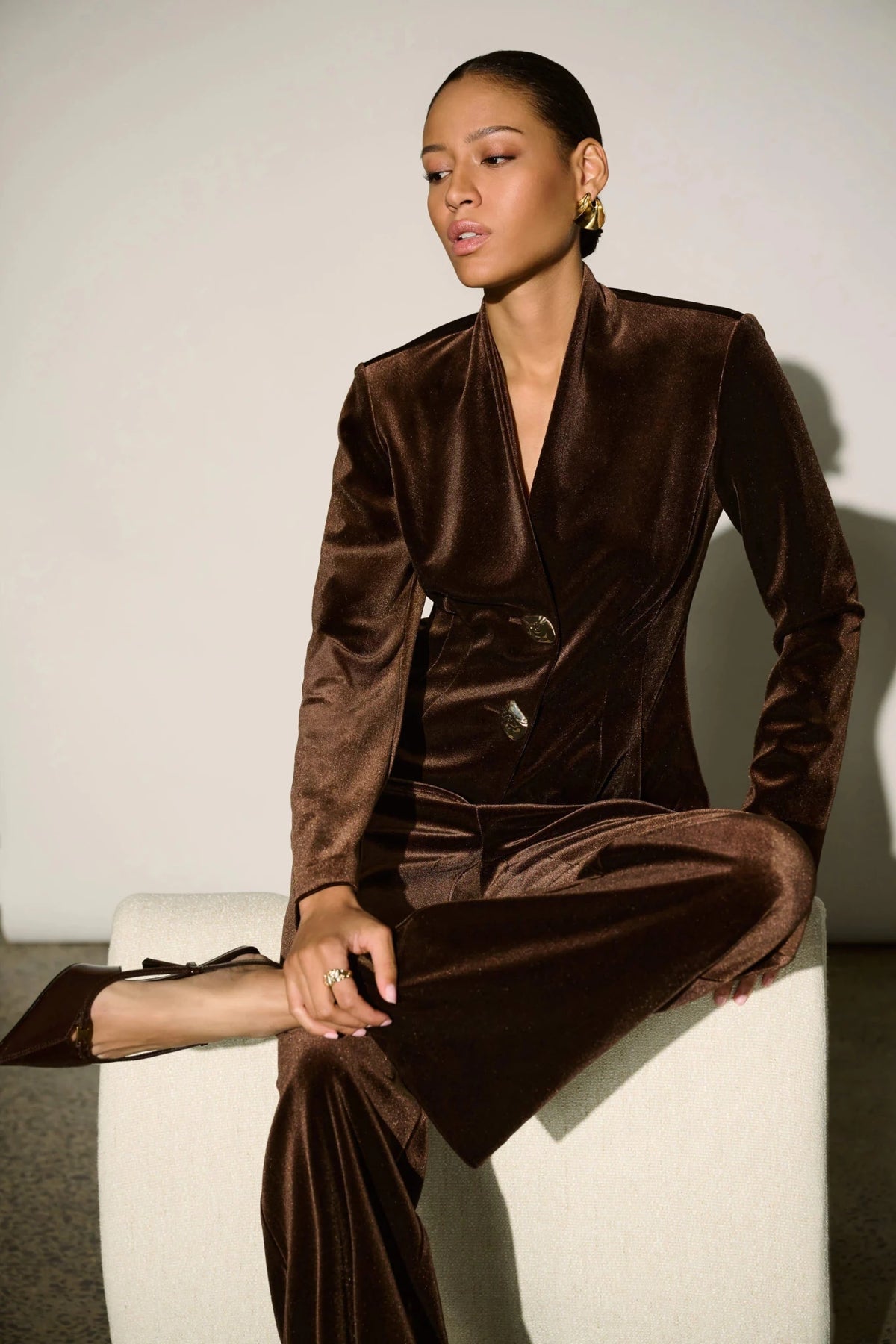 Velvet Fitted BlazerPosh Boutique