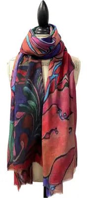 Vibrant Wool and Silk ScarfScarvesPosh Boutique