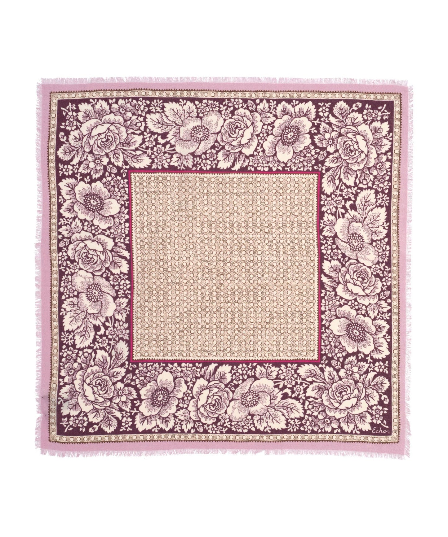 Vintage Floral Dot Wool BanadanaScarvesPosh Boutique