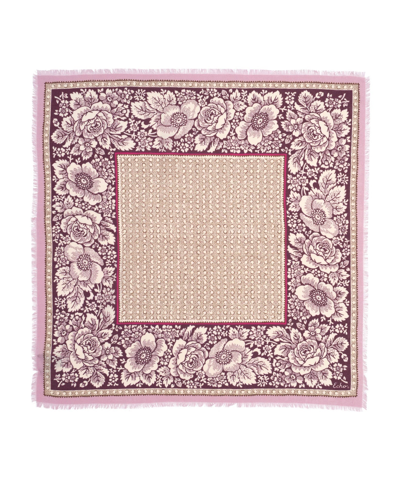 Vintage Floral Dot Wool BanadanaScarvesPosh Boutique