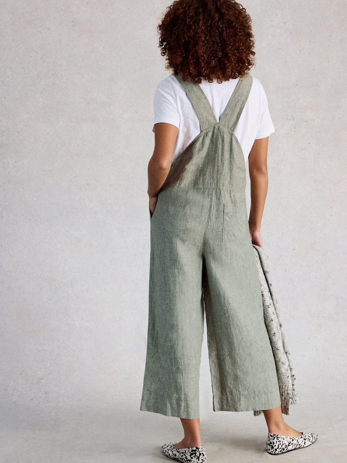 Viola Linen DungareeJumpsuitPosh Boutique