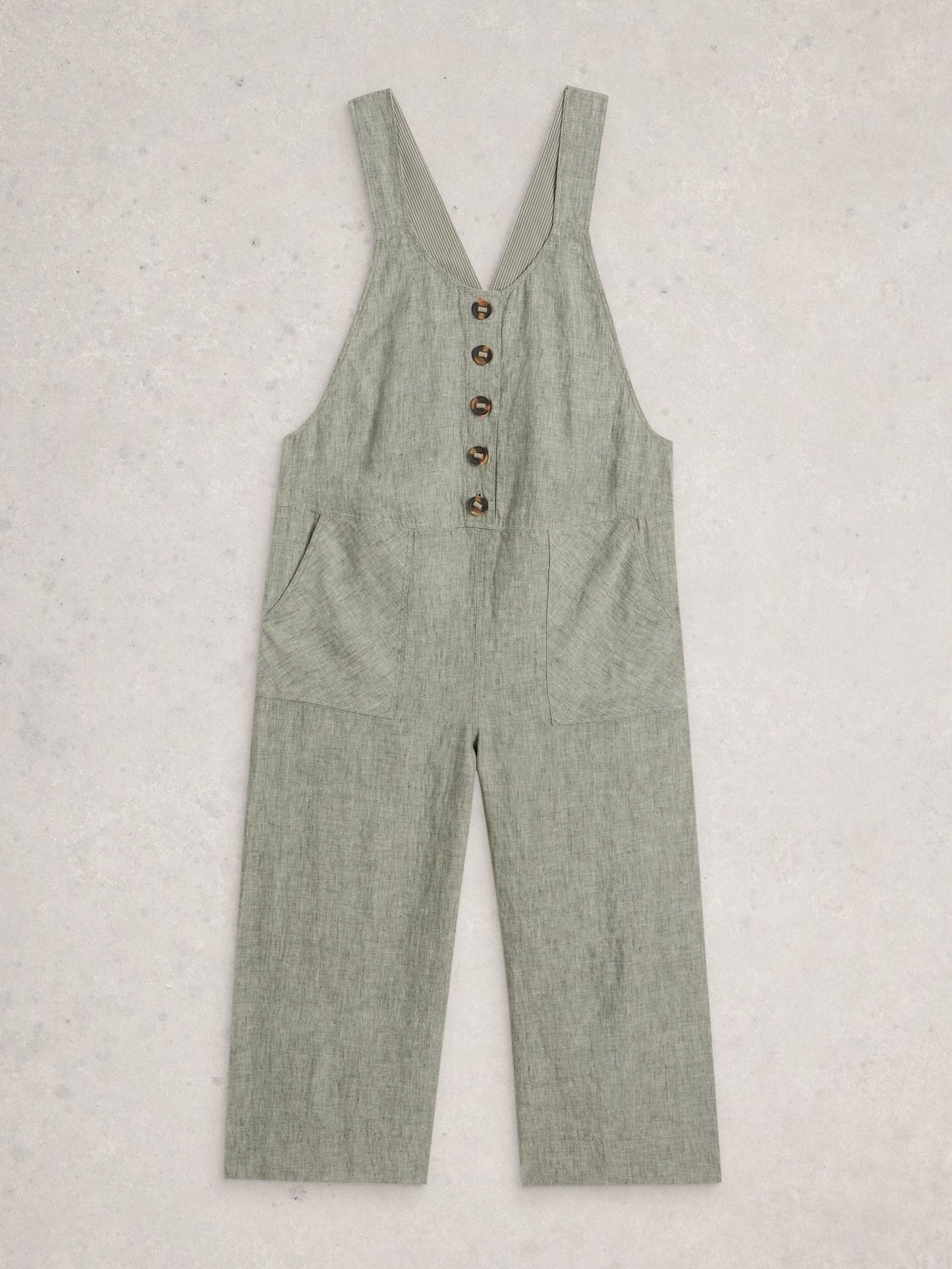 Viola Linen DungareeJumpsuitPosh Boutique