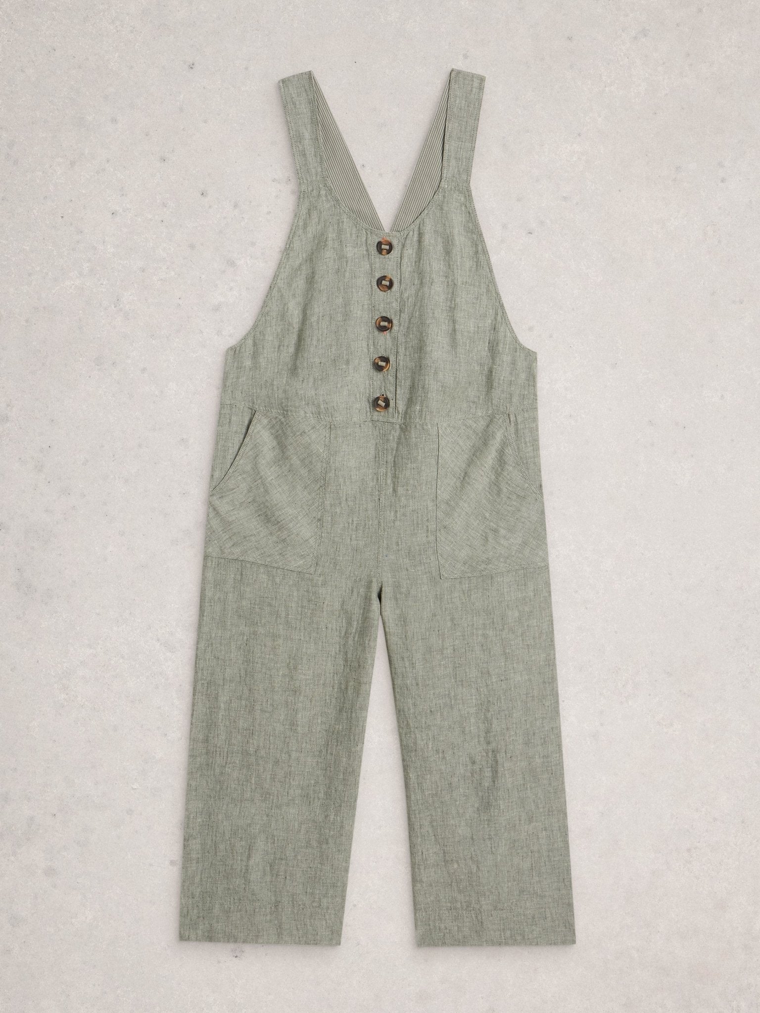 Viola Linen DungareeJumpsuitPosh Boutique
