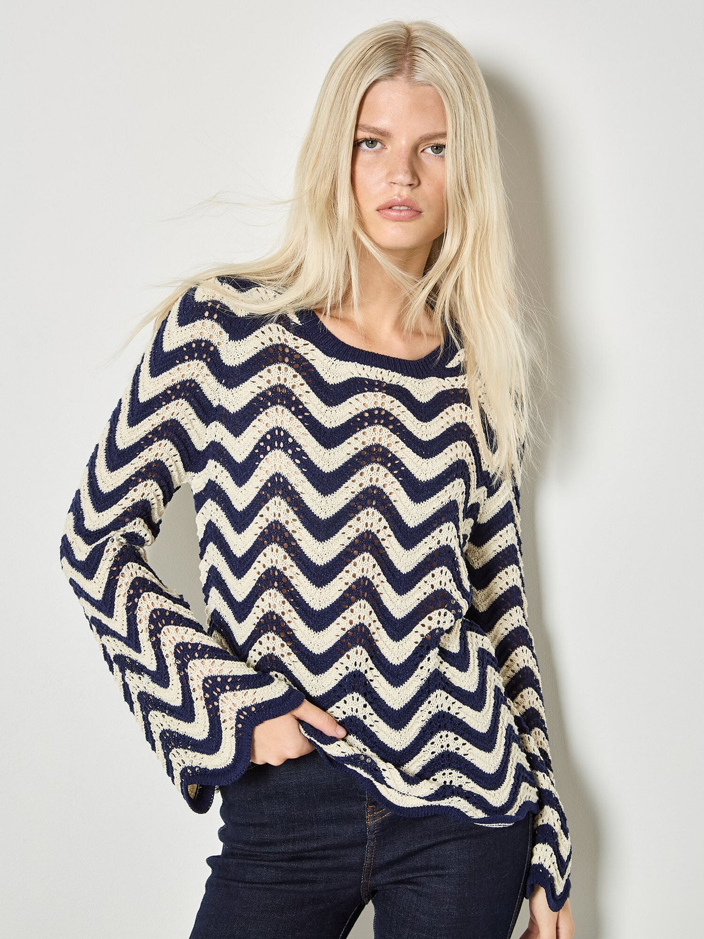 Waves Pointelle SweaterSweatersPosh Boutique