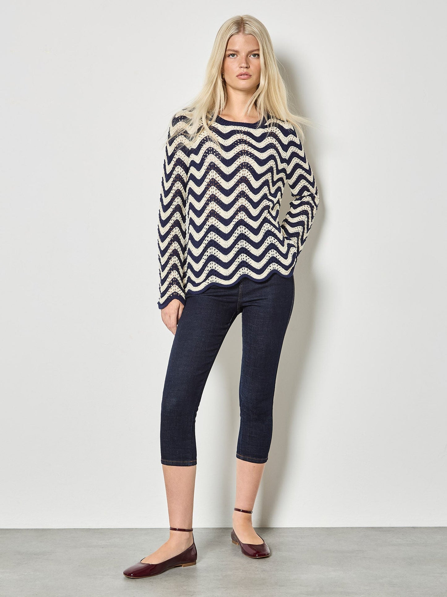Waves Pointelle SweaterSweatersPosh Boutique