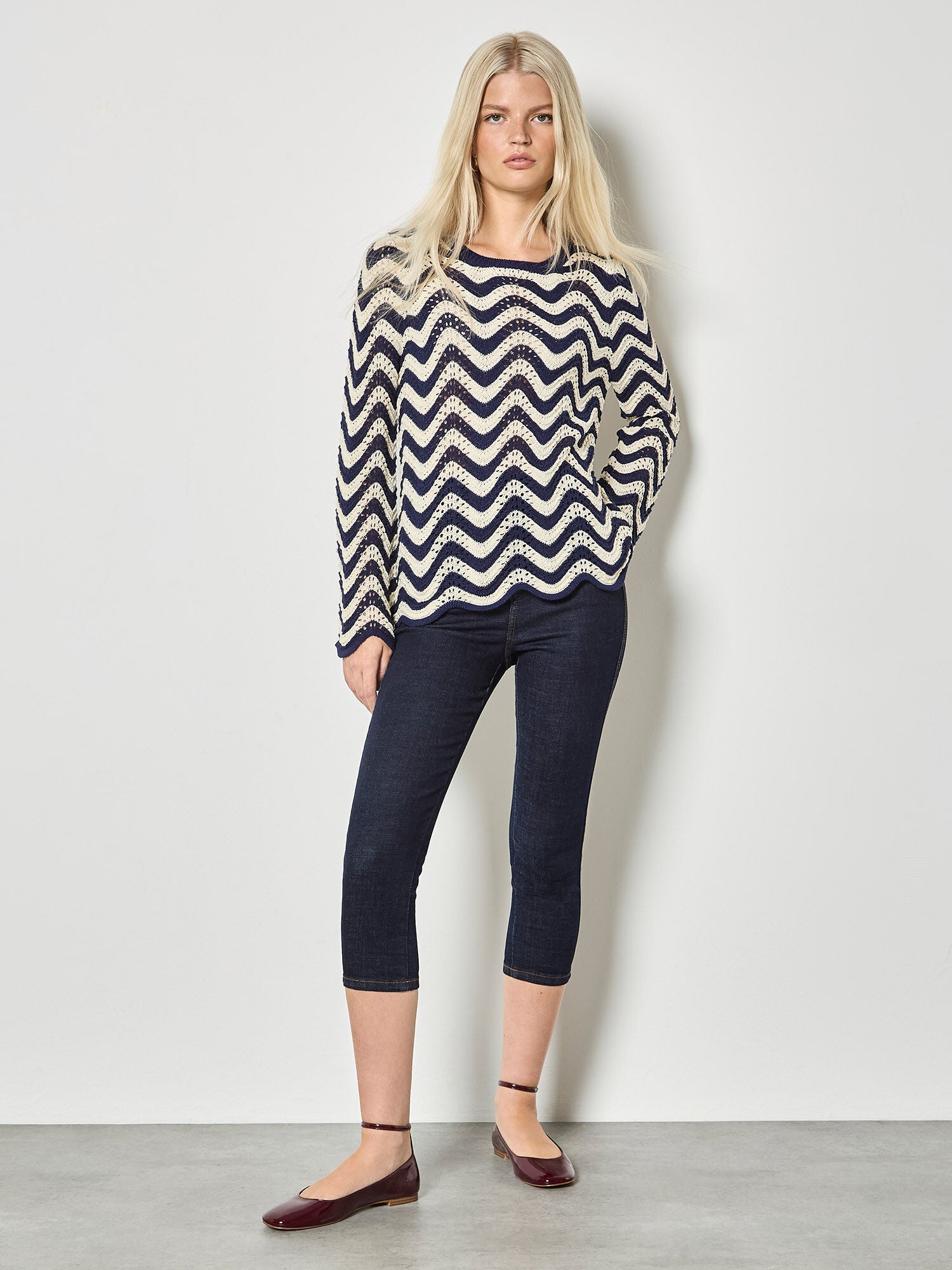 Waves Pointelle SweaterSweatersPosh Boutique