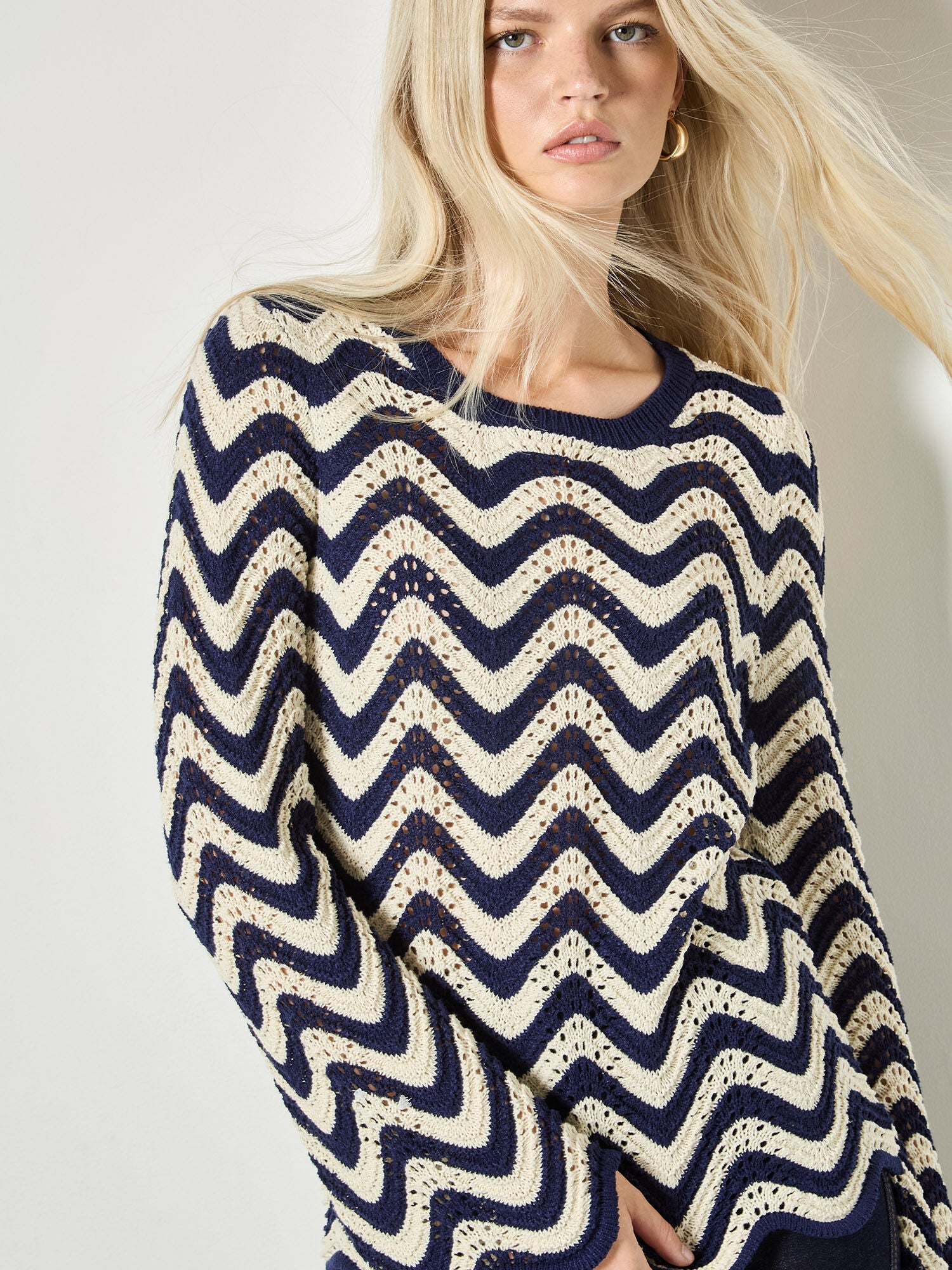 Waves Pointelle SweaterSweatersPosh Boutique