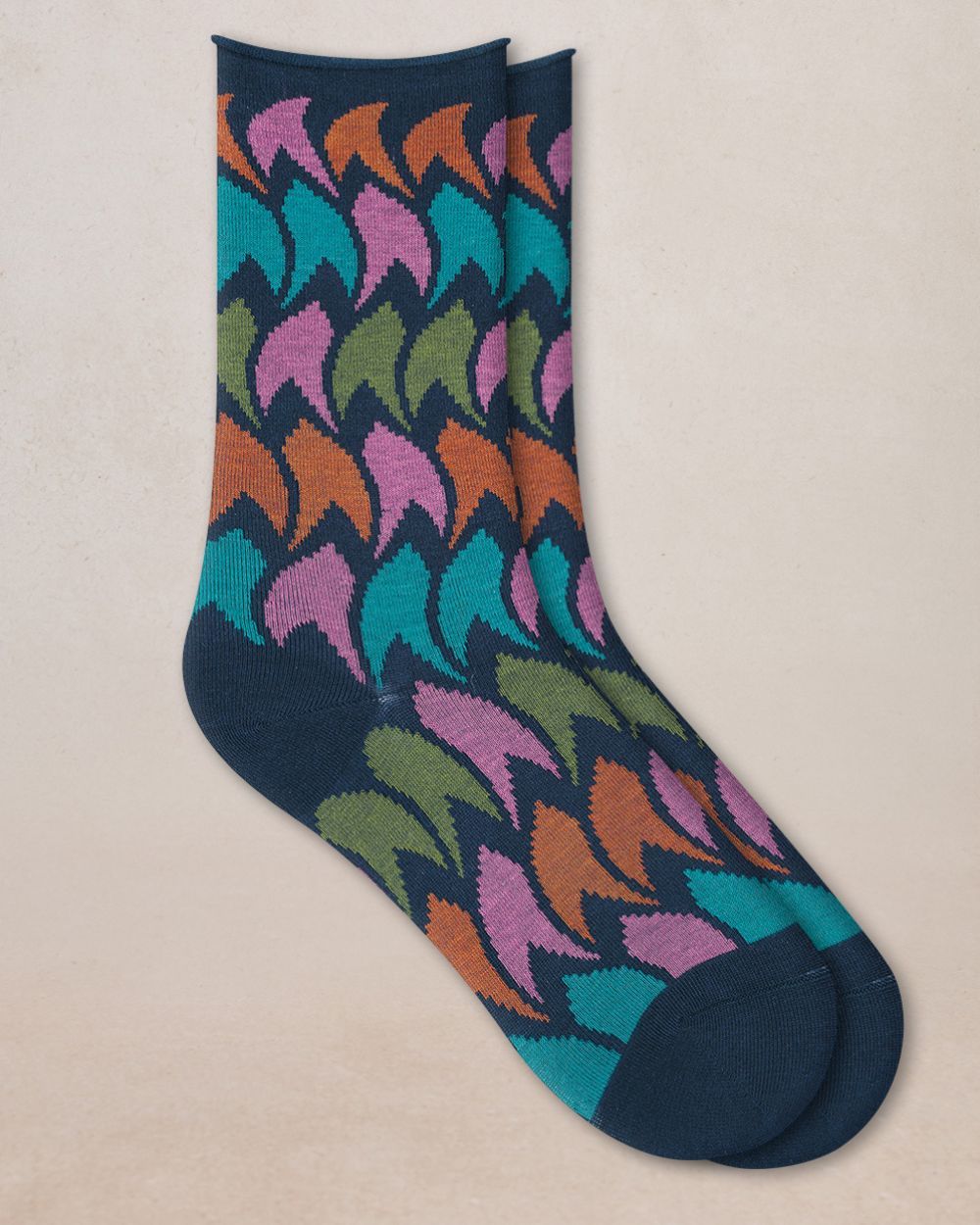 Wavy Feathers SockssocksPosh Boutique