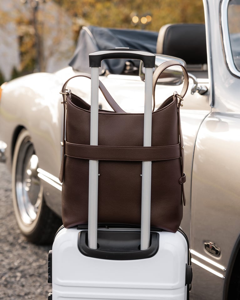 Audrey Chocolate Bucket Bag