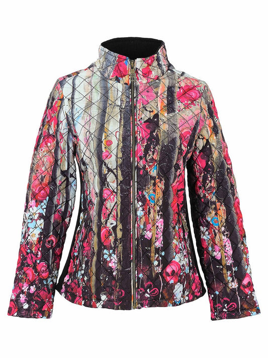 "Wild Forest Rose" Quilted JacketJacketsPosh Boutique
