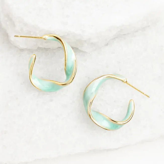 With A Twist HoopsPosh Boutique