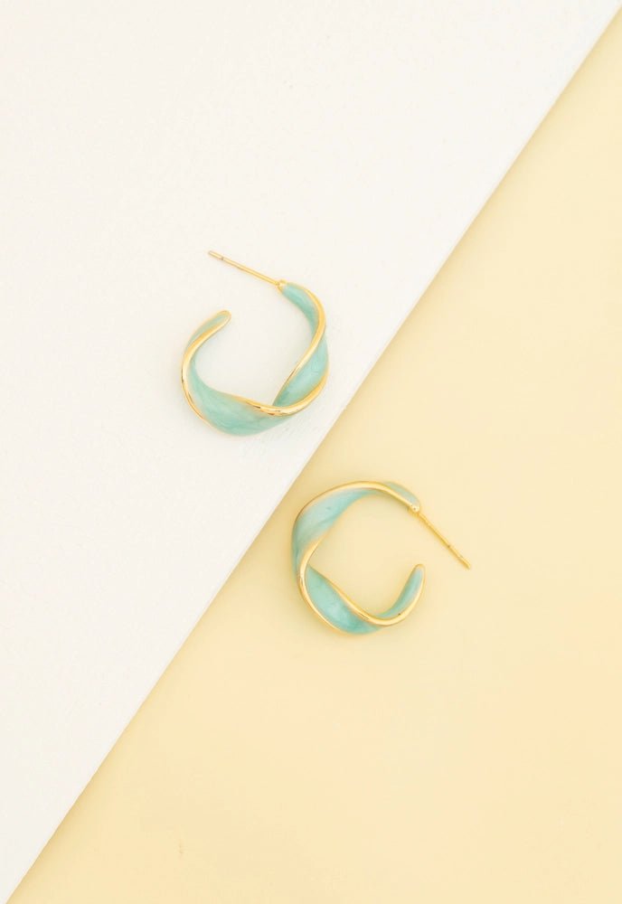 With A Twist HoopsPosh Boutique
