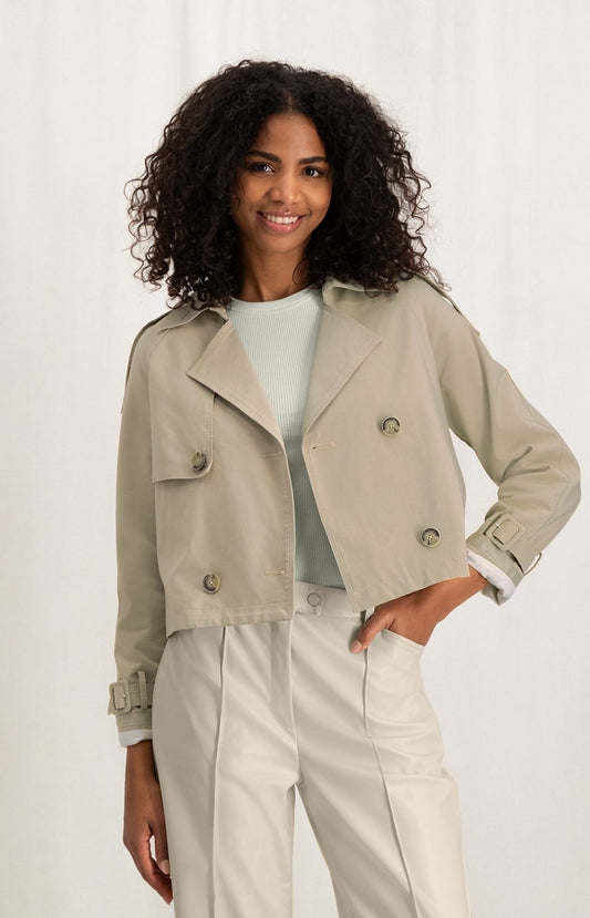YAYA Cropped Trench CoatJacketsPosh Boutique