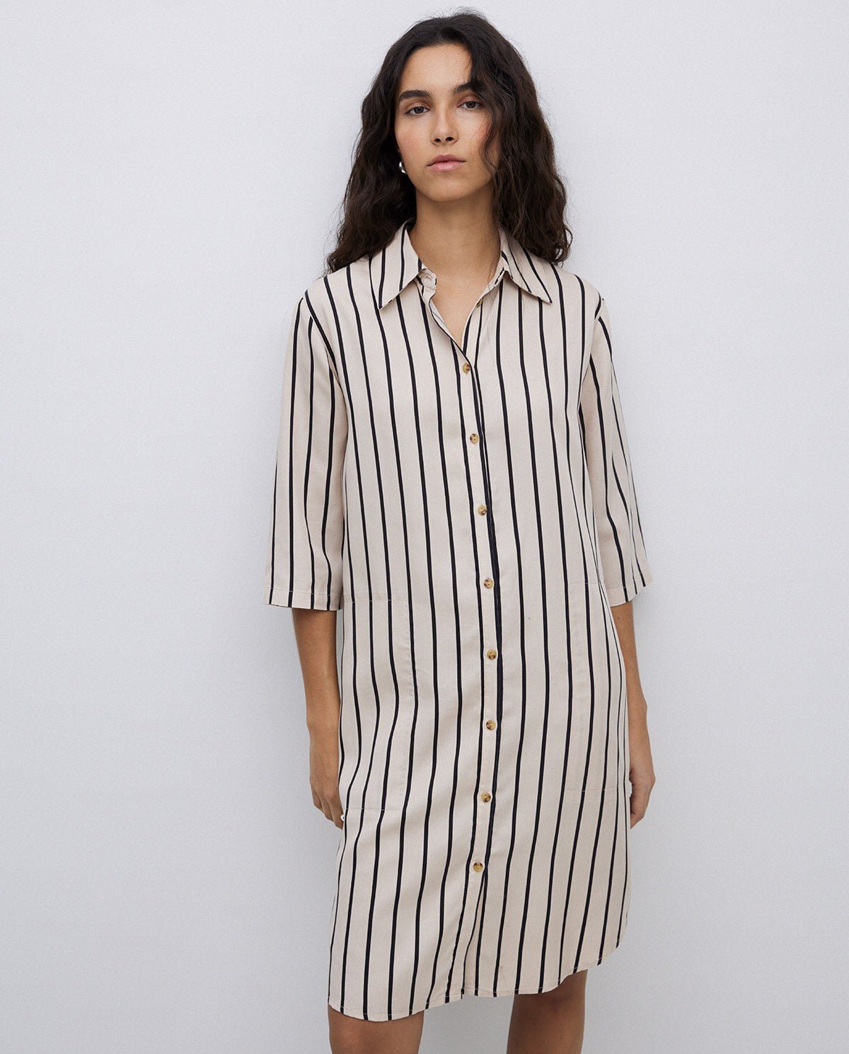 Yerse Striped Shirt DressDressesPosh Boutique