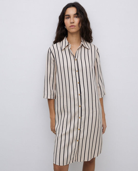 Yerse Striped Shirt DressDressesPosh Boutique