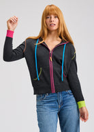 Zaket & Plover Heart Embroidery Zip - UpSweatersPosh Boutique