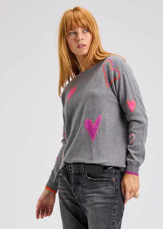 Zaket & Plover Hearts SweaterSweatersPosh Boutique