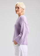 Zaket & Plover Lilac Wide Sleeve CrewneckSweatersPosh Boutique