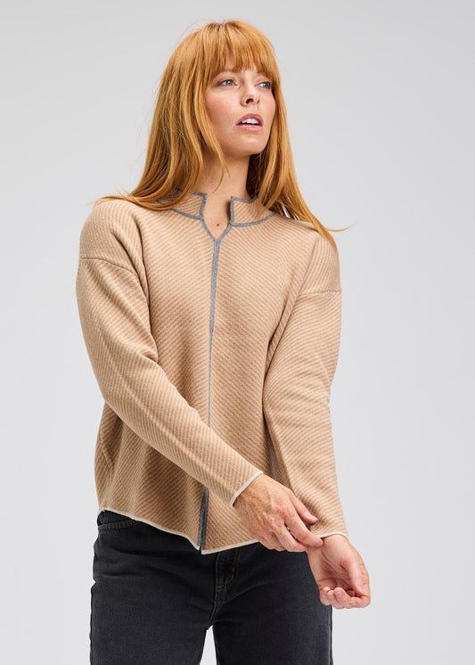 Zaket & Plover Notch Neckline SweaterSweatersPosh Boutique
