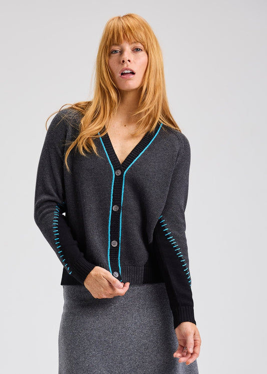 Zaket & Plover Panelled CardiSweatersPosh Boutique
