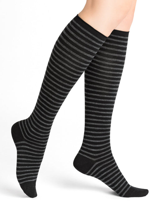 Bleuforêt Stripe Knee - High SocksSocksPosh Boutique