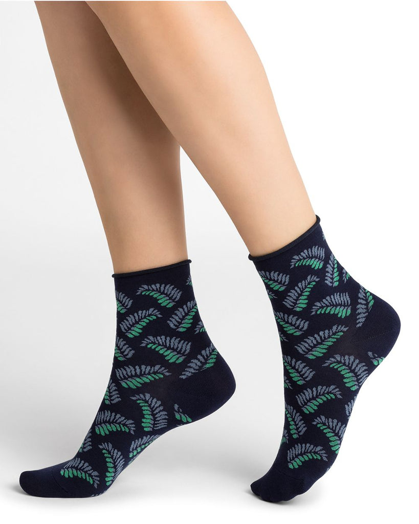 bleuforêt palm leaf ankle socks 6336