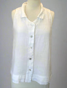 Posh Hanky Linen Sleeveless Shirt 4205865TopsPosh Boutique